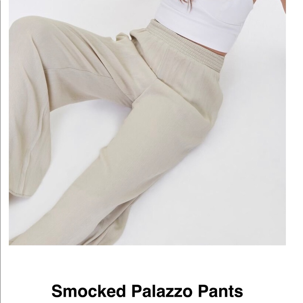 smocked palazzo pants